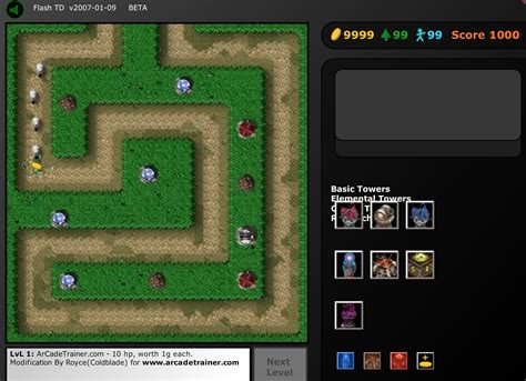Flash Element TD Hacked - Unblocked Games