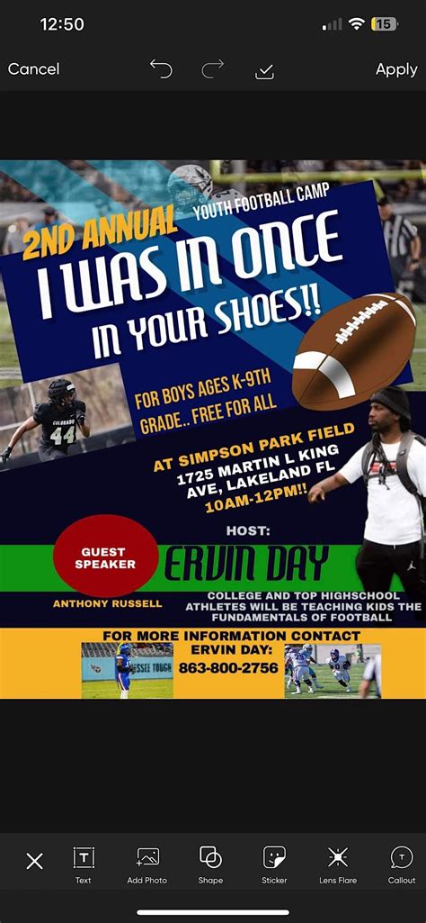 2nd ANNUAL I WAS ONCE IN YOUR SHOES CAMP!!, Simpson park, Lakeland, 27 ...