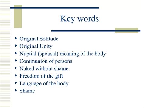 Introduction To Theology Of The Body | PPT