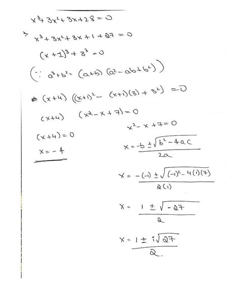 Factorise[tex]x^3+3x^2+3x+28[/tex]using hint[tex]a^3+3a^b+3ab^2+b^3=(a ...