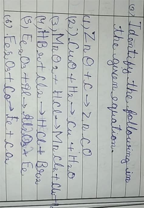 (3) Identify the following in the given equation. | Filo