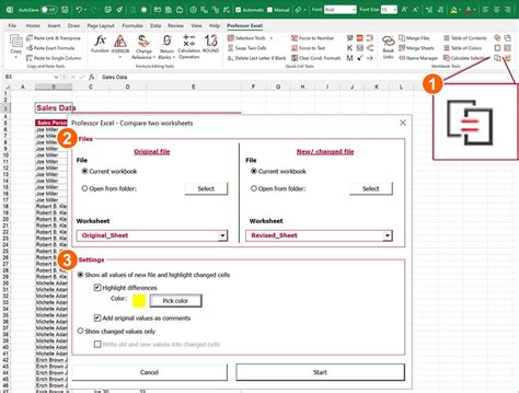 Compare Excel Sheets 的图像结果