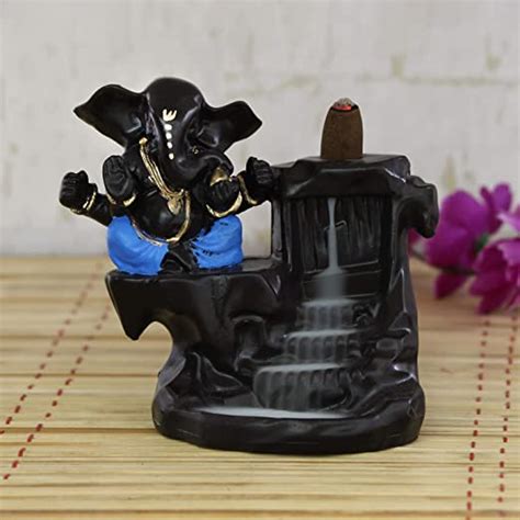 Buy eCraftIndia Ganesha Smoke Scented Backflow Cone Incenses (7 cm x 7 ...