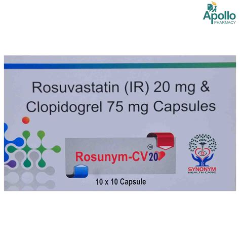 Rosunym-Cv 20 Capsule 10's Price, Uses, Side Effects, Composition ...