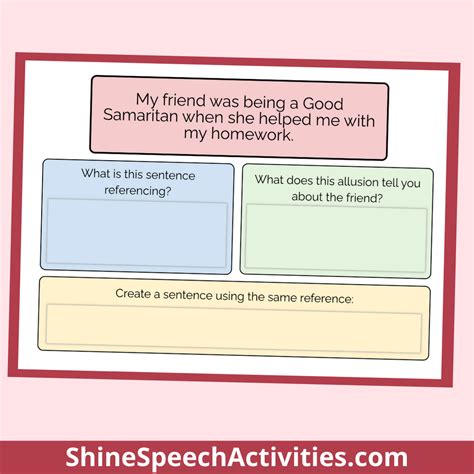 Allusions & Figurative Language – Shine Speech Activities