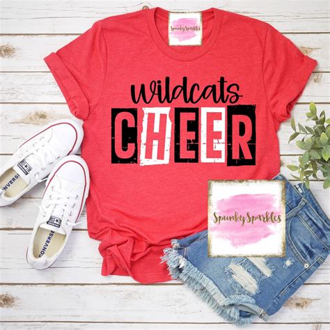 Cheer Shirt, Personalized Team Cheerleading T-shirt, Custom Cheerleading Apparel, Spirit Wear ...