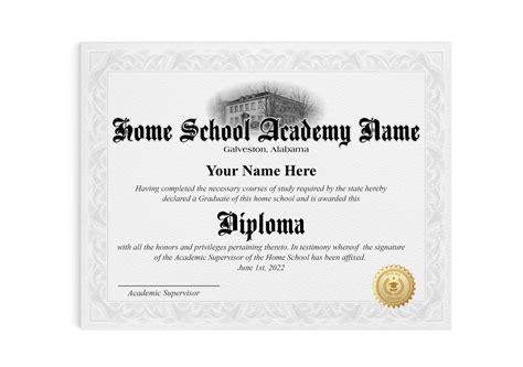 Editable Homeschool Diploma