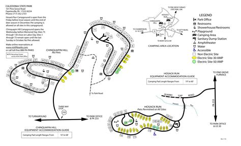 Caledonia State Park Campground Map, Pennsylvania State Parks