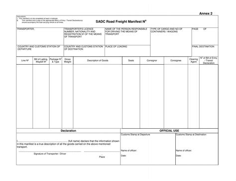 Freight Manifest Example at Rudolph Miller blog