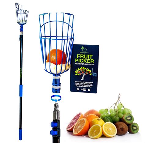 Buy EVERSPROUT 12-Foot Fruit Picker (20+ Foot Reach) | Telescoping ...