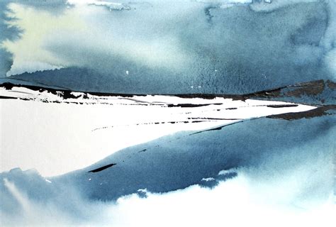 Original Minimalist Contemporary Modern Abstract Seascape Landscape ...