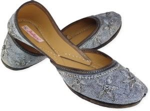 Silver Ethnic Shoes - Buy Silver Ethnic Shoes Online at Best Prices In ...