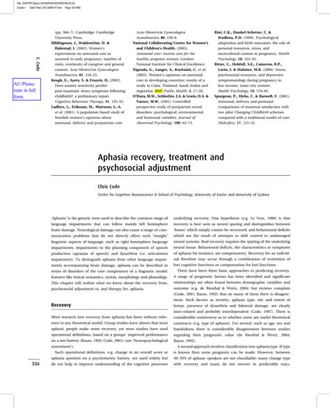 Image result for Aphasie Recovery