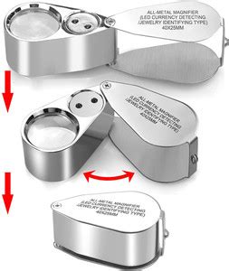 metrotools 9890 Jewelers Loupe Magnifier Glasses, LED Pocket Folding ...