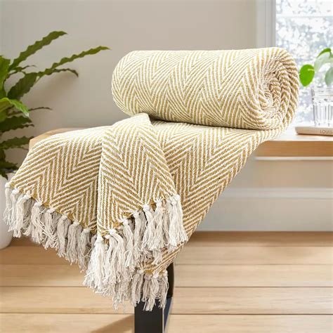 SAJAVAT HOME Hand-Knitted Pure Cotton 3 Seater Sofa Throw | 80x52 ...