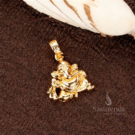 Traditional Micro Gold Plated Designer Small Pendant Set - Sasitrends