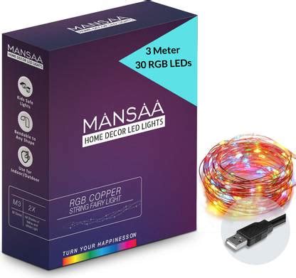 MANSAA 30 LEDs 3.05 m Multicolor Steady String Rice Lights Price in ...