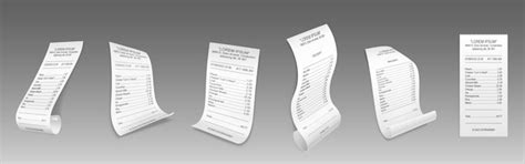 Bills receipts paper cheques purchase invoices | Free Vector