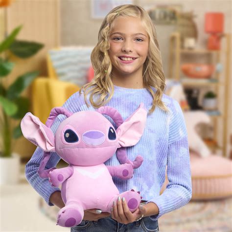 Disney Stitch Comfort Weighted Plush Angel, 14-inch Stuffed Animal ...