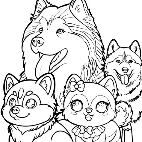Husky Dog Free Coloring Pages