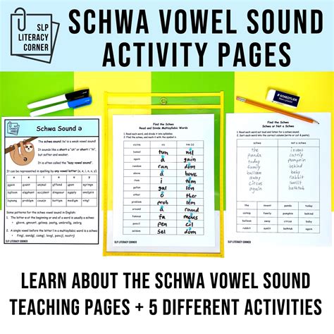 The Schwa Vowel Sound — SLP Literacy Corner