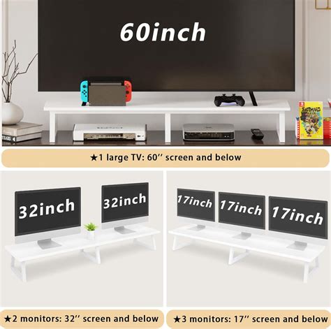 TEAMIX White Dual Monitor Riser for 2 India | Ubuy