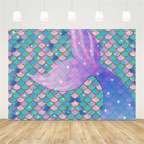 Buy Little Mermaid Backdrop for Girls Birthday Under the Sea Background ...