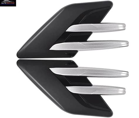 AutoBizarre Car Styling Decorative Black Silver Side Vents Air Flow Du