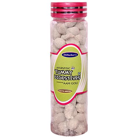 Buy Dilbahars Ayurvedic Yummy Digestives Aam Goli 100 Gm Online at the ...