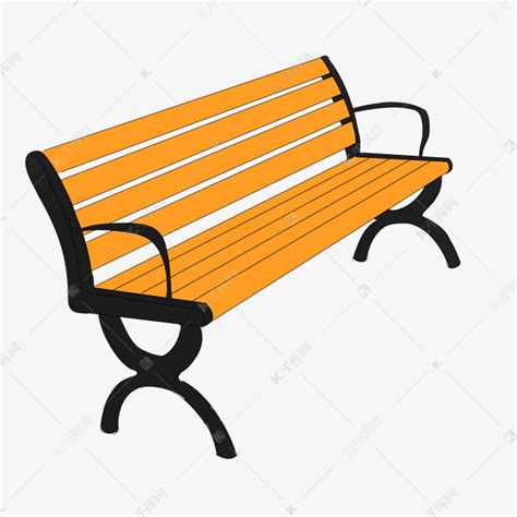 黄色公园椅子素材图片免费下载-千库网