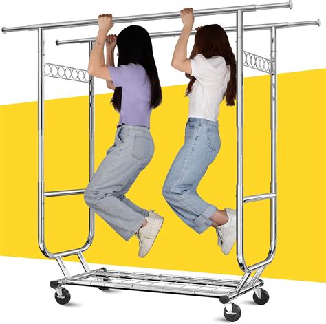 Amazon.com: Raybee Clothes Rack Heavy Duty Clothing Racks for Hanging ...