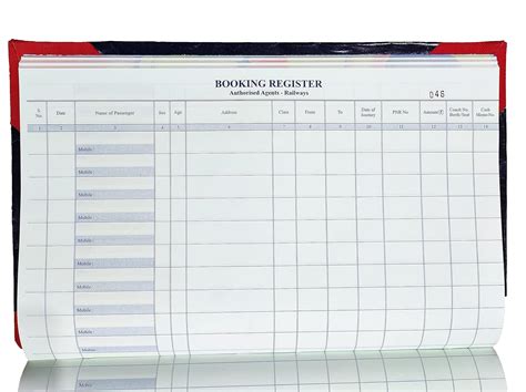 LRS Travel Booking Register/Railway Booking Register/Railway Agent ...