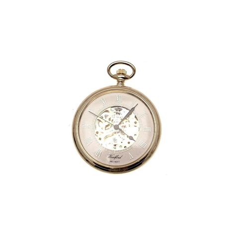 Buy Reproduction of Classic Mechanical Pocket Watch Gold Plated with ...