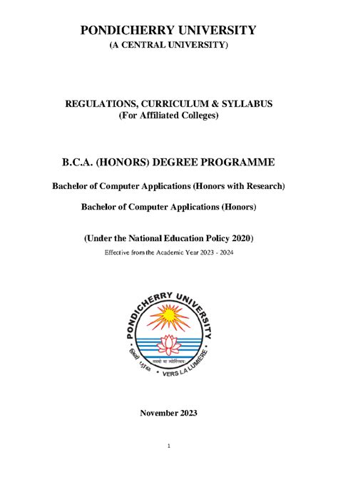 Syllabus Affiliated Arts Science B.Sc - Studocu