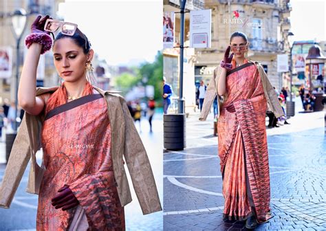 Rajtex Klora Wholesale Digital Print Satin Crepe Ethnic Sarees ...