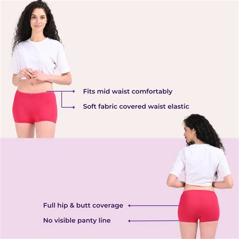 Buy Cotton Boyshort Panties For Women Pack Of 3 At Adira