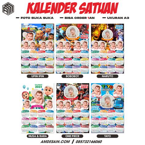 Jual Desain Kalender Custom Anak-Anak 2023 - UPIN IPIN - Kab. Sidoarjo ...