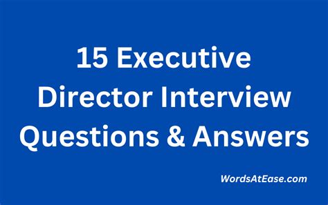 Image result for Executive Director Interview Guide