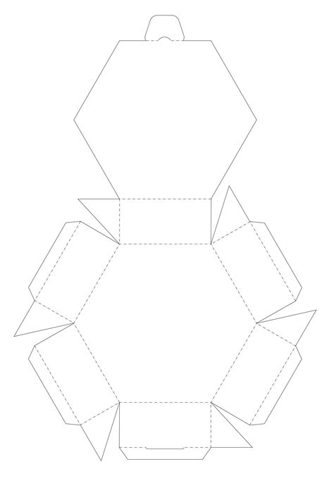 Image result for Hexagonal Box Template