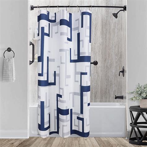 Navy Blue Shower Curtain With White Stars at Cristal Lawrence blog
