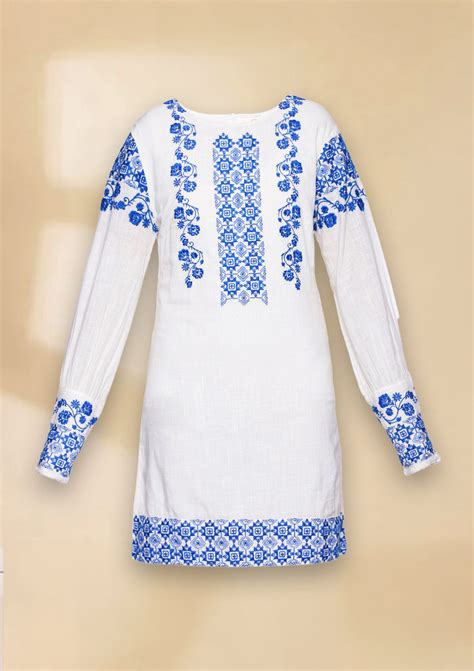 Shop Luna White Embroidered Cotton Dress Online | IshqMe