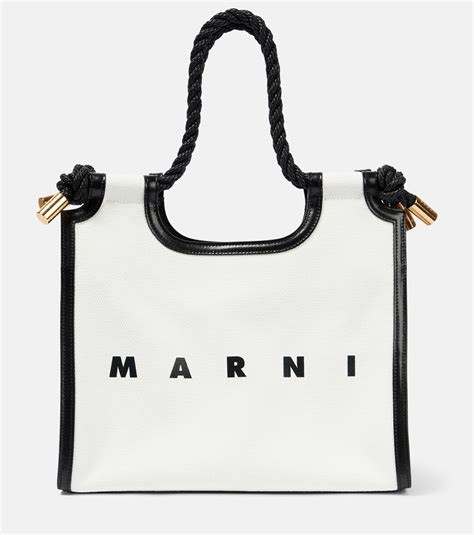 Marni Marcel Medium canvas tote bag Marni