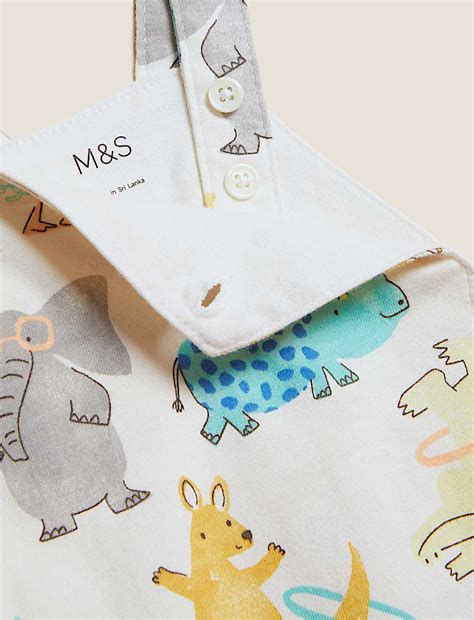 Buy Pure Cotton Animal Dungarees (0-3 Yrs) at Marks & Spencer