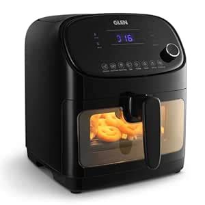 Glen Digital Air Fryer, 5.5 Litre, 1350W, Airfryer with 8 Pre-Set ...