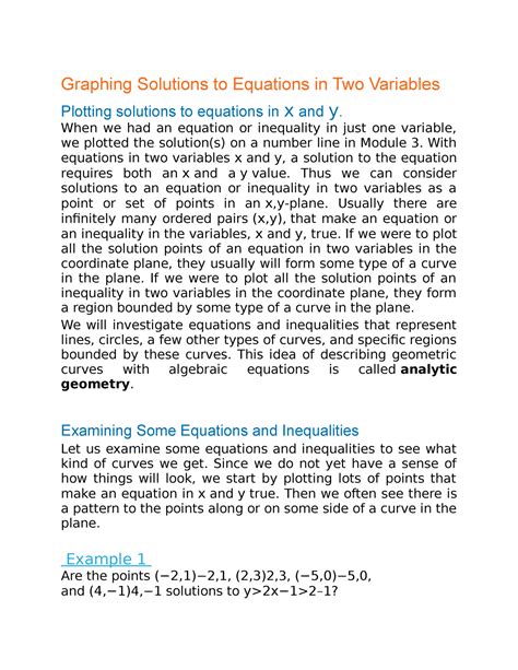 Image result for Solving Equations with Two Variables Graphing