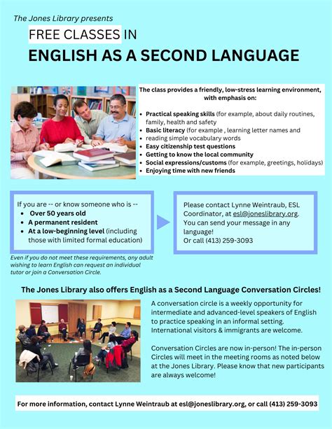 Free Classes: English as a Second Language | ARHS PGO Parent News