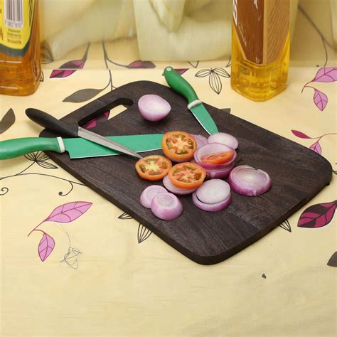 Acacia Wood Chopping Board with Vintage Shade & Handle