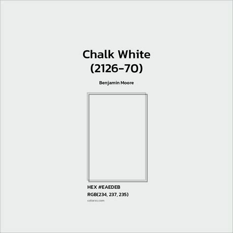 Benjamin Moore Chalk White (2126-70) Paint - color codes, matching ...