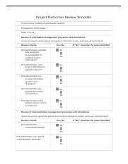 Image result for Project Outcomes Template