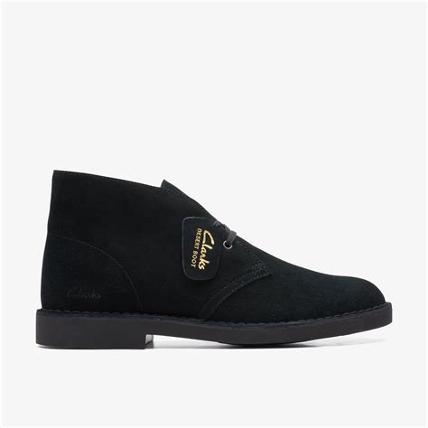Mens Desert Boot Evo Black Suede Chukka | Clarks